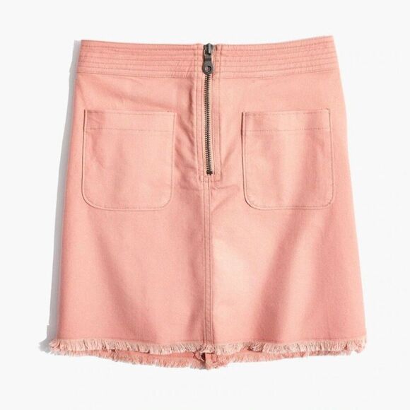 Madewell coral mini zip skirt size 10 - Picture 2 of 9